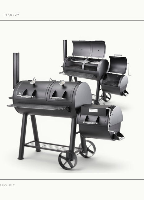 Hark Texas Pro Pit Offset Smoker BBQ Smokers and Pellet Grills Hark
