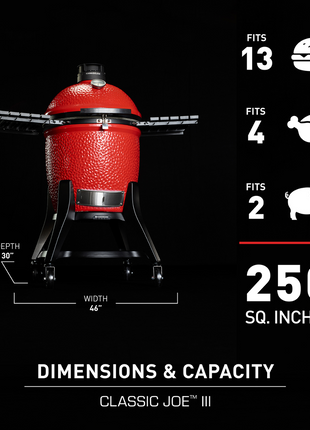 Kamado Joe, Classic Joe III Stand Alone Charcoal Barbecues Kamado Joe