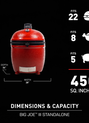 Kamado Joe, Big Joe III Stand Alone Charcoal Barbecues Kamado Joe