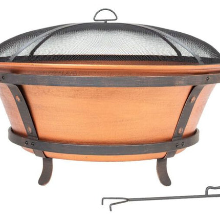 Brushed Copper Cast Iron Fire Pit Fire Pit Hot Things - Barbecues, Heaters, Outdoor Kitchens   