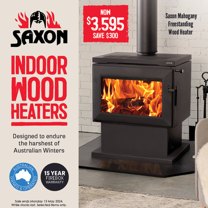 Saxon Mahogany Freestanding Wood Heater