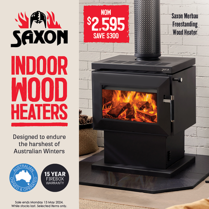 Saxon Merbau Freestanding Wood Heater Wood Heater Saxon   