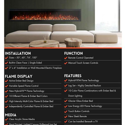 Modern Flames Spectrum Slimline Electric Fireplace Electric Heater Modern Flames