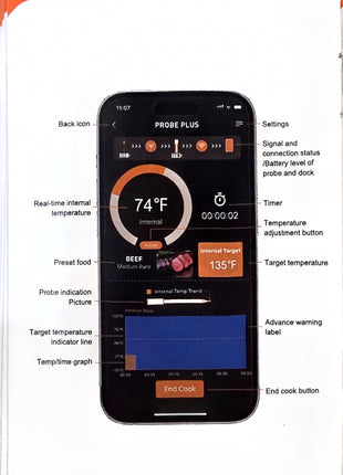 Probe Plus, Four Probe Thermometer Hot Things - Barbecues, Heaters, Outdoor Kitchens