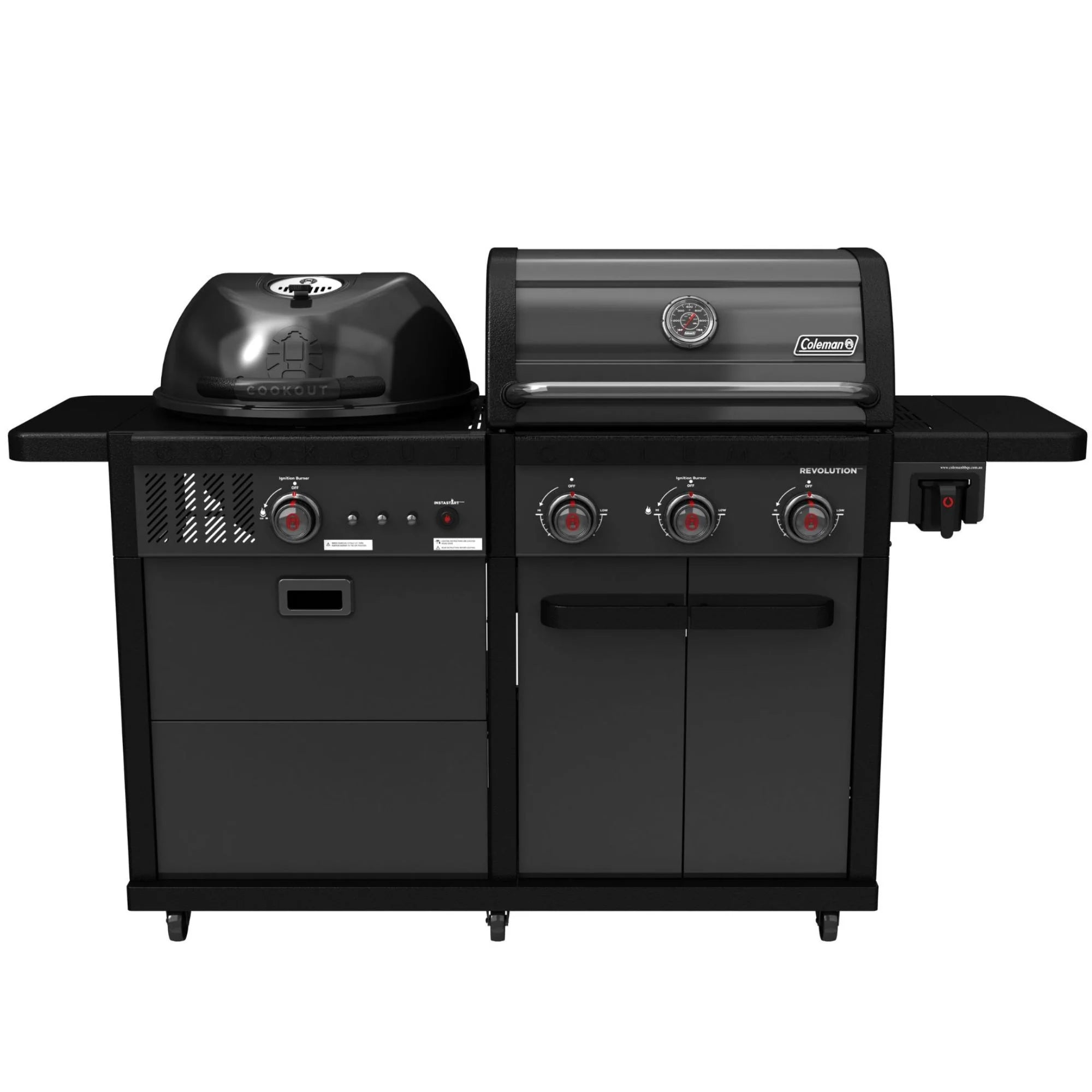 Coleman Combo Revolution Dual Fuel Barbecue Hot Things Barbecues Heaters Outdoor Kitchens