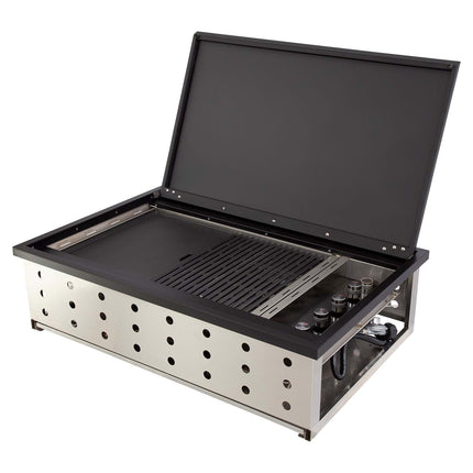 PHOENIX BLACK 4 BURNER BBQ Inbuilt Barbecues Gasmate   