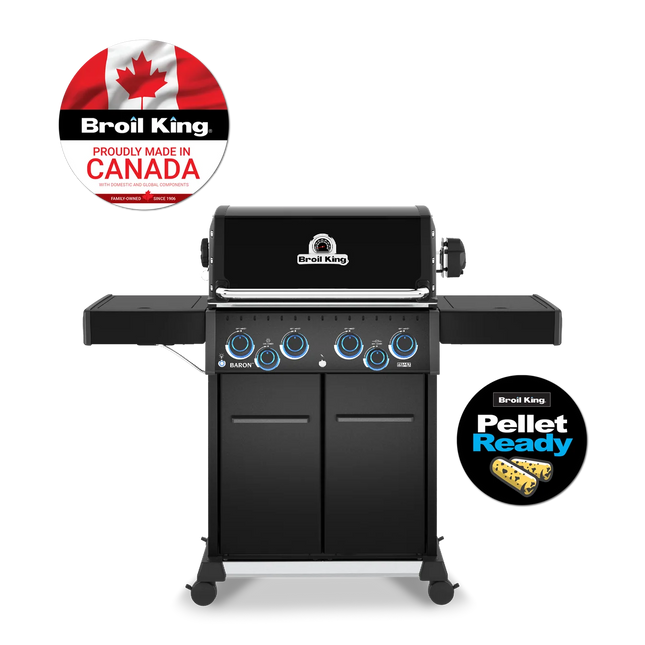 Broil King Baron 490 IRX Shadow + PelletCore 400 Gas & Pellet BBQ Bundle BBQ Smokers and Pellet Grills Broil King