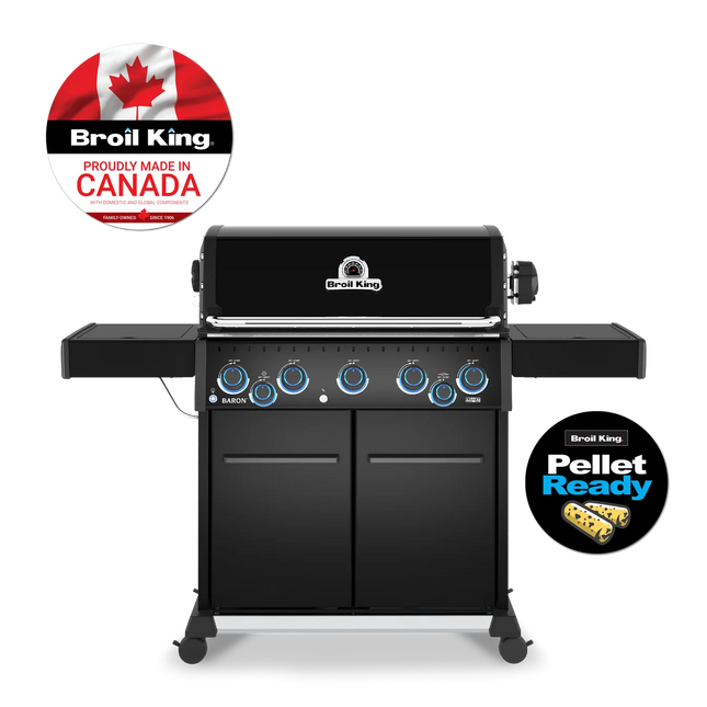 Broil King Baron 590 IRX Shadow + PelletCore 500 Gas & Pellet BBQ Bundle BBQ Smokers and Pellet Grills Broil King