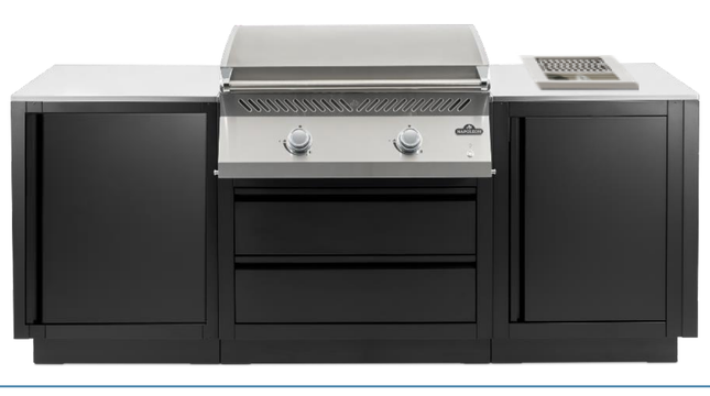 Napoleon 32-inch Griddle Modular Outdoor Kitchen with Infrared Side Burner Modular Outdoor Kitchens Napoleon