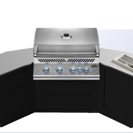 Napoleon 32-inch Modular Outdoor Kitchen – Corner Layout with Infrared Side Burner Modular Outdoor Kitchens Napoleon