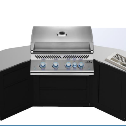 Napoleon 32-inch Modular Outdoor Kitchen – Corner Layout with Infrared Side Burner Modular Outdoor Kitchens Napoleon