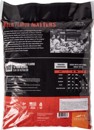 APPLE PELLETS Barbecue Fuel Traeger