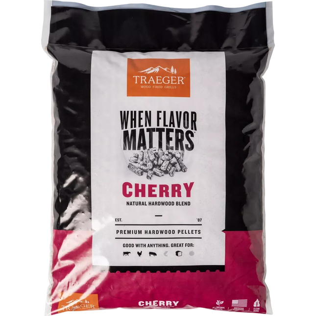 Traeger Cherry Hardwood Pellets Barbecue Fuel Traeger