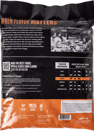 HICKORY PELLETS Barbecue Fuel Traeger