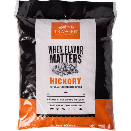 Traeger Hickory Hardwood Pellets Barbecue Fuel Traeger