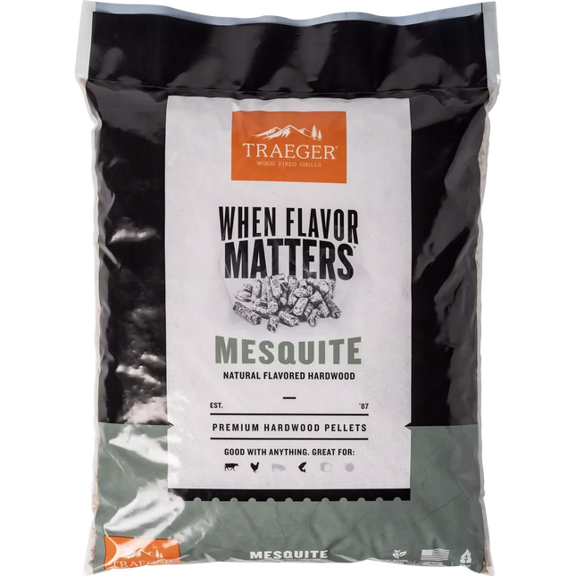 Traeger Mesquite Hardwood Pellets Barbecue Fuel Traeger