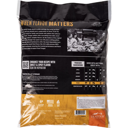 Traeger Pecan Hardwood Pellets Barbecue Fuel Traeger