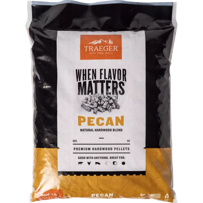 Traeger Pecan Hardwood Pellets Barbecue Fuel Traeger