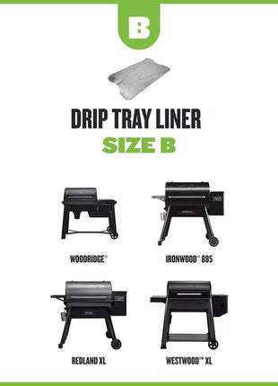 Traeger Drip Tray Liners – 5 Pack (Size B) Accessories for Barbeques Traeger