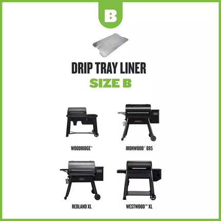 Traeger Drip Tray Liners – 5 Pack (Size B) Accessories for Barbeques Traeger