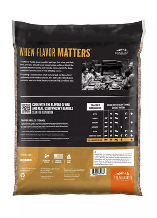 OAK & WHISKEY BLEND PELLETS Barbecue Fuel Traeger