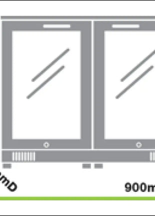 Gasmate Nova MK2 Two Door Bar Fridge - 187L (Model BFR2088) for Outdoor Use Backyard Kitchens Gasmate