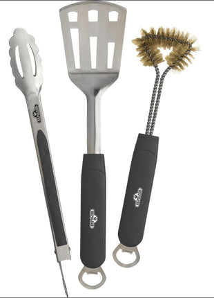 3 PIECE STAINLESS STEEL BBQ TOOLSET Accessories for Barbeques Napoleon   