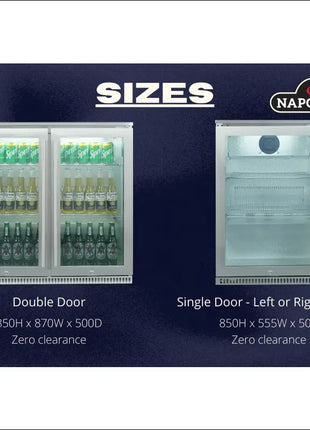 Napoleon Alfresco Outdoor Fridge - Double Door - Tropical Rated and Durable Backyard Kitchens Napoleon   