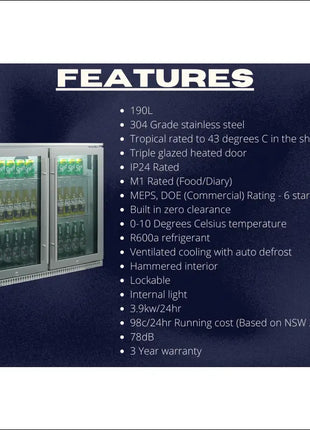 Napoleon Alfresco Outdoor Fridge - Double Door - Tropical Rated and Durable Backyard Kitchens Napoleon   