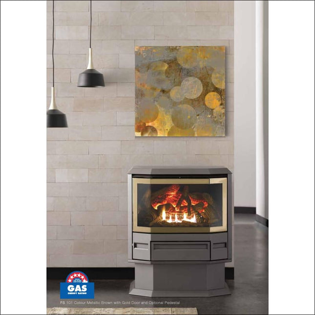 Archer Free Standing Heater | Rear Flue | FS100 Gas Log Fire Archer