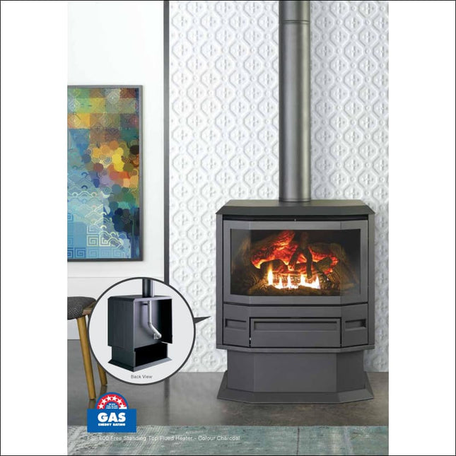 Archer Free Standing Heater | Top Flue | FSP100 Gas Log Fire Archer