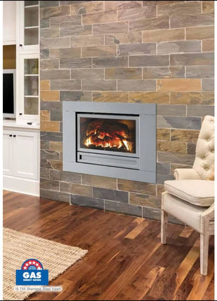 Archer Gas Log Fire | IS700 | Stainless Finish Gas Log Fire Archer