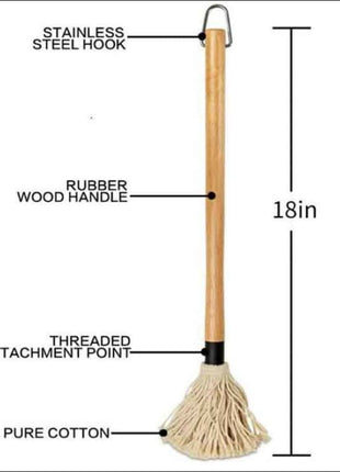 BBQ Basting Mop with 3 Extra Replacement Heads  Hot Things - Barbecues, Heaters, Outdoor Kitchens   