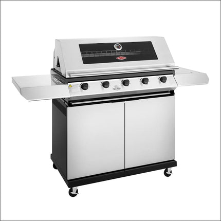 BeefEater 1200 Series 5 Burner BBQ & Trolley with Side Burner | Stainless Steel Gas Barbecues BeefEater Barbecues   