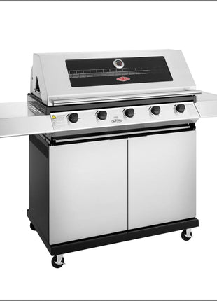 BeefEater 1200 Series 5 Burner BBQ & Trolley with Side Burner | Stainless Steel Gas Barbecues BeefEater Barbecues   