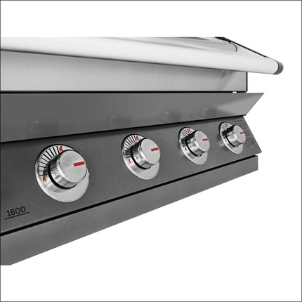 BeefEater 1600 Series 5 burner built In BBQ | dark Inbuilt Barbecues BeefEater Barbecues   