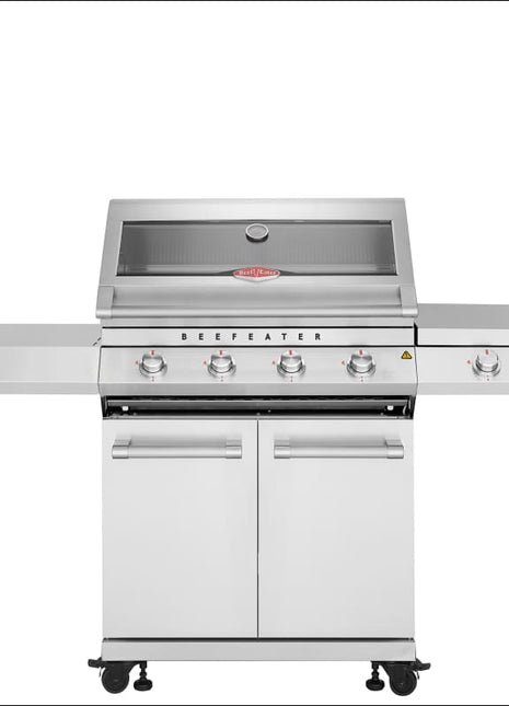 7000 Classic 4 burner BBQ | side burner & trolley | stainless steel Gas Barbecues BeefEater Barbecues   