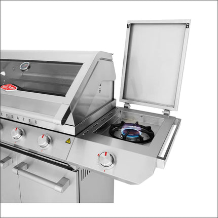7000 Classic 4 burner BBQ | side burner & trolley | stainless steel Gas Barbecues BeefEater Barbecues   