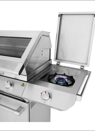 7000 Classic 4 burner BBQ | side burner & trolley | stainless steel Gas Barbecues BeefEater Barbecues   