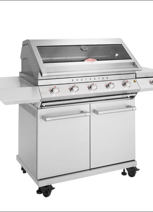 BEEFEATER 7000 Classic 5 burner BBQ | side burner & trolley | stainless steel Gas Barbecues BeefEater Barbecues   