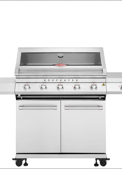BEEFEATER 7000 Classic 5 burner BBQ | side burner & trolley | stainless steel Gas Barbecues BeefEater Barbecues   