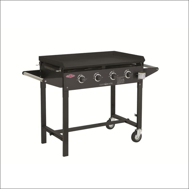 Beefeater Clubmate 4 Burner Flat Plate BBQ – Black Gas Barbecues BeefEater Barbecues