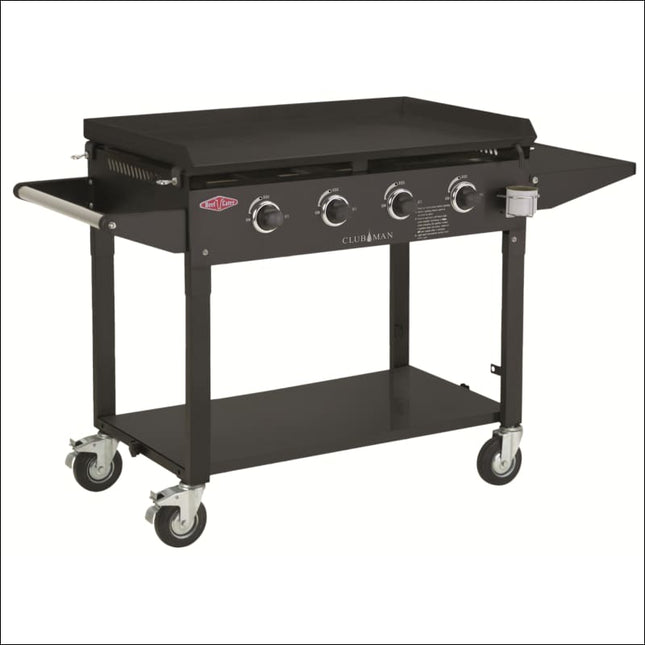 Beefeater Clubman 4 Burner Flat Plate BBQ – Black Gas Barbecues BeefEater Barbecues