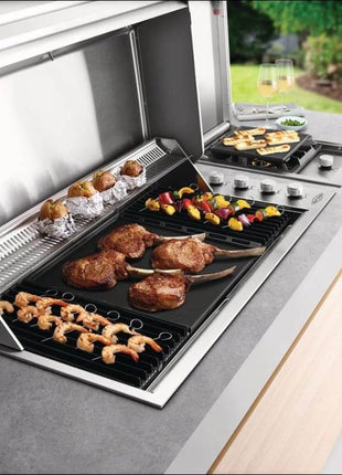BeefEater Signature ProLine™ 6 Burner Built-In Natural Gas BBQ with Hood BSH158SA Inbuilt Barbecues BeefEater Barbecues   