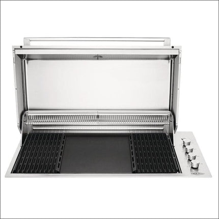 BeefEater Signature ProLine™ 6 Burner Built-In Natural Gas BBQ with Hood BSH158SA Inbuilt Barbecues BeefEater Barbecues   