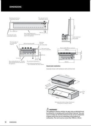 BeefEater Signature ProLine™ 6 Burner Built-In Natural Gas BBQ with Hood BSH158SA Inbuilt Barbecues BeefEater Barbecues   