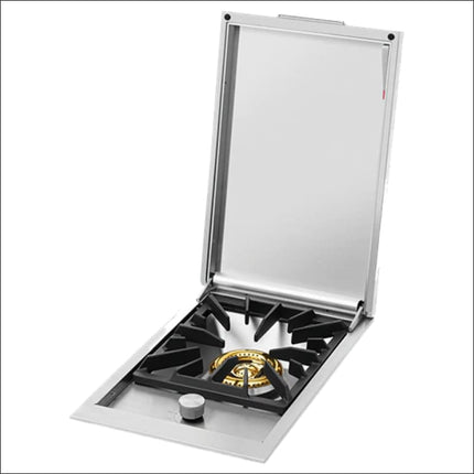 Signature ProLine integrated side burner with Lid | stainless steel Backyard Kitchens BeefEater Barbecues   