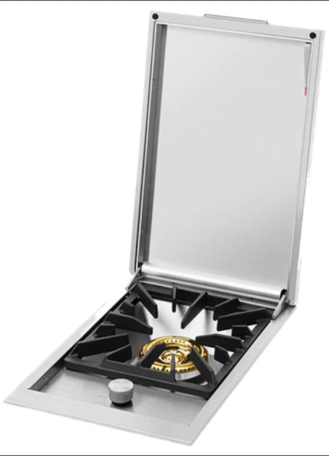 Signature ProLine integrated side burner with Lid | stainless steel Backyard Kitchens BeefEater Barbecues   