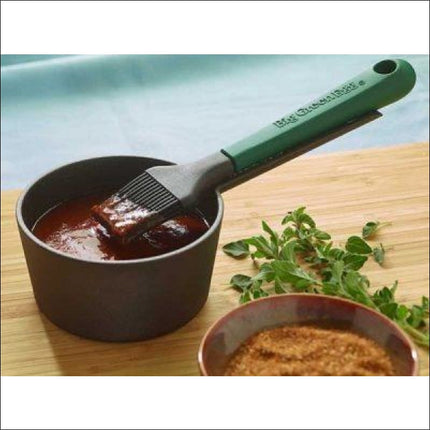 Cast Iron Sauce Pot with Basting Brush Accessories for Barbeques Big Green Egg - BGE   