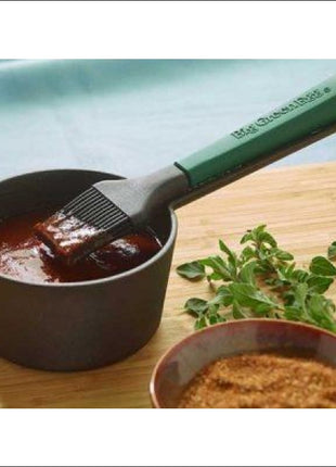 Cast Iron Sauce Pot with Basting Brush Accessories for Barbeques Big Green Egg - BGE   